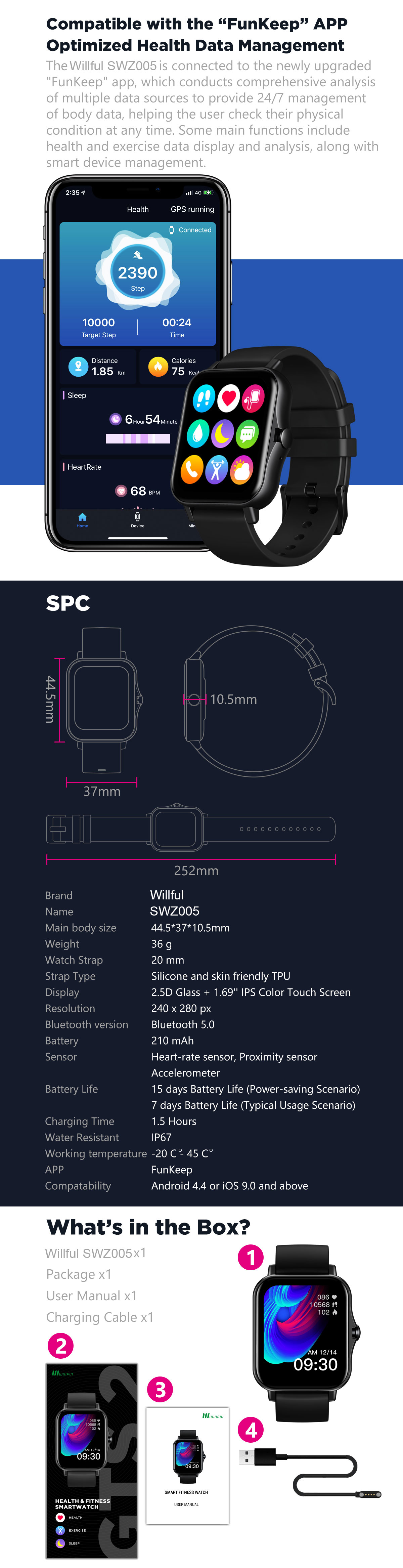 Willful Smart Watch SWZ005